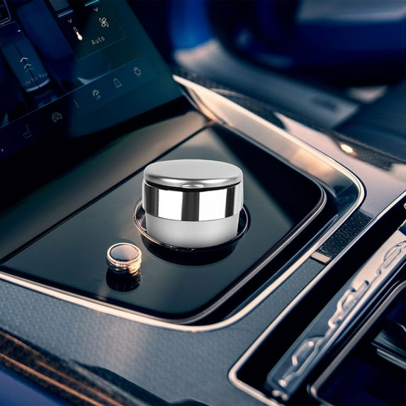 Latrodar Suspended Dazzling Ambient Light With Cover LED Lights Car Ashtray Sturdy Silver Home Stuff