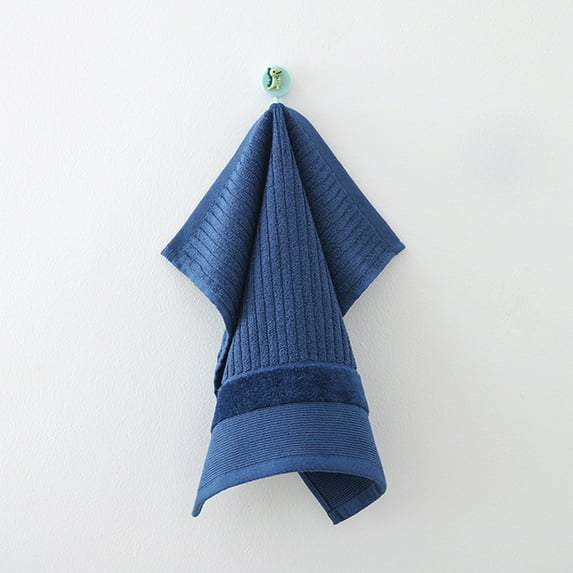 Black&Friday Deals Cyber&Monday Deals Latrodar Towel Thickened Soft Absorbent Plain Color Household Wash Face Gift Towel Navy Safe&Non-toxic 4x2 Inch