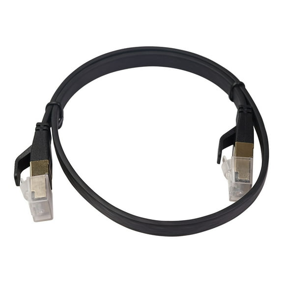 Latrodar 8 RJ45 Double Shielded Flat Network Cable High Speed Internet Cable High Durability as show 6x4.8 Inch Home Tools
