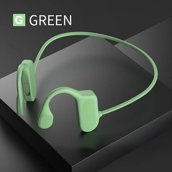 Latrodar Bluetooth Wireless Headset,Bluetooth Headset Hanging-Ear Non-Ear Sports Headset Creative Green 6x5.2 Inch Home Decor