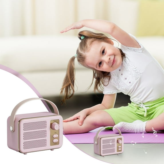 Latrodar Creative Design Of Retro Wireless Bluetooth Budget-Friendly luetooth/TF/AUX/USB) Pink 5x3.2 Inch Home Stuff