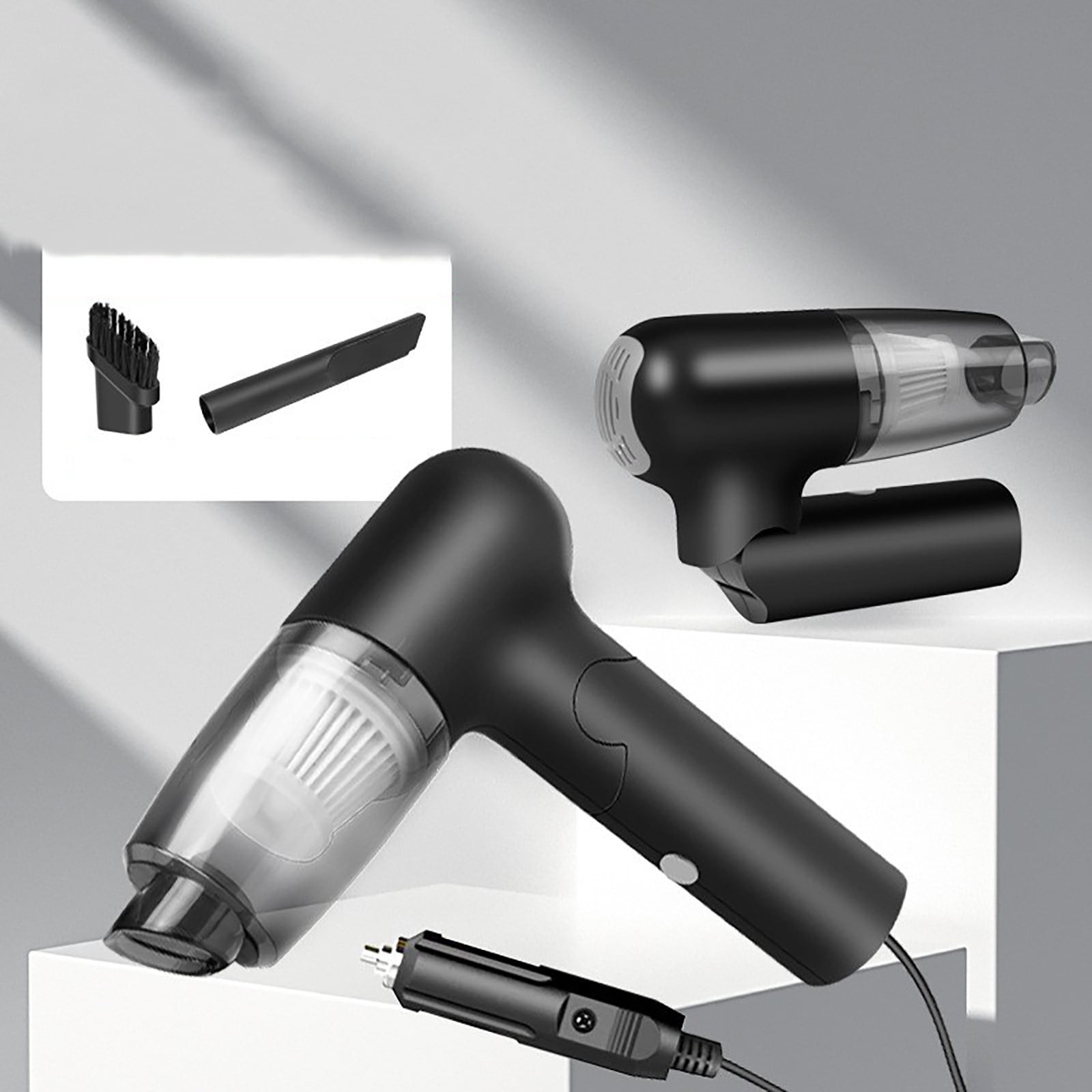 Latrodar Handheld Vacuum Cleaner, Car Corded Vacuum Cleaner, Portable Elaborately Made acuum Cleaner 9000pa Black 7.2x4.8 Inch Home Stuff