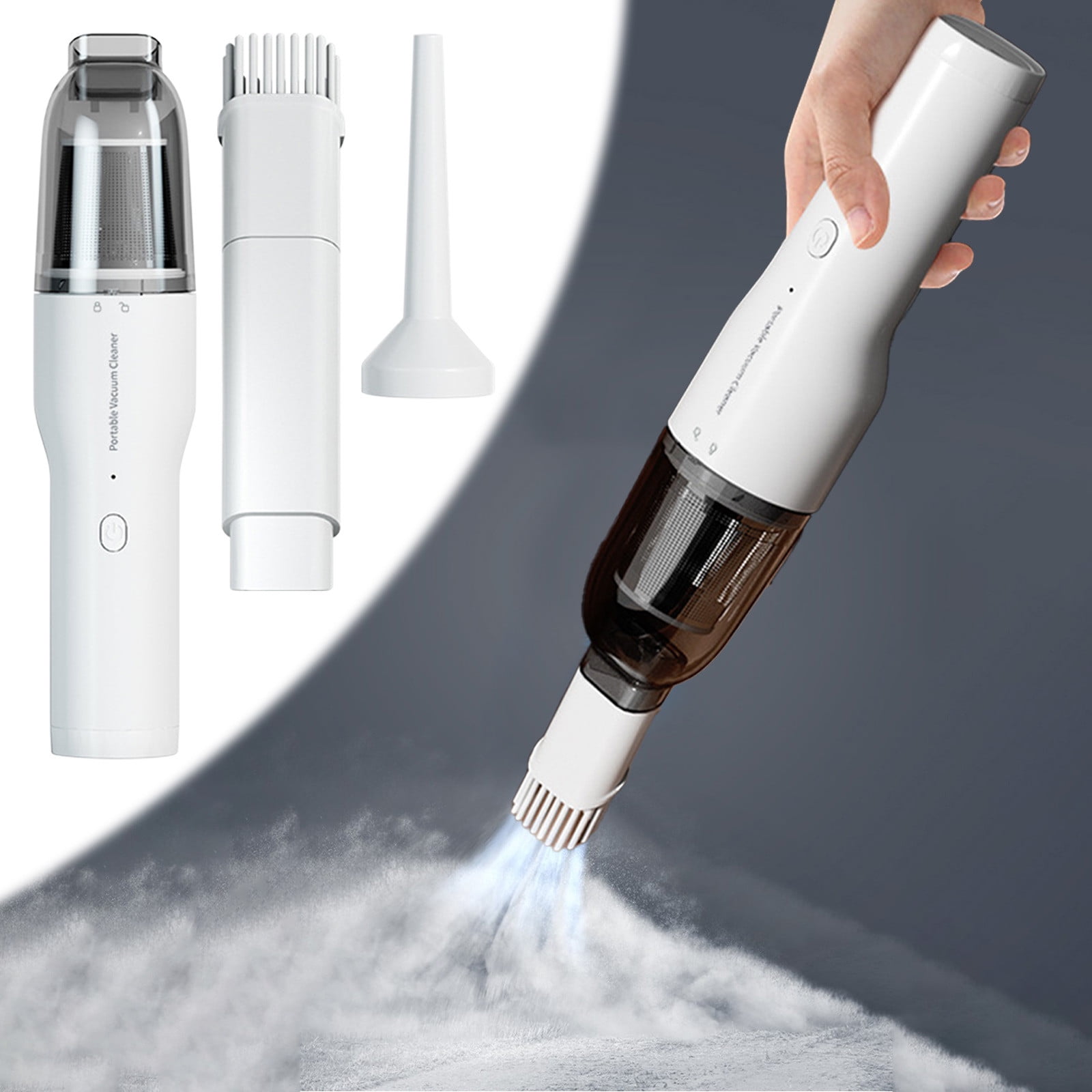 Latrodar High-power Vacuum Cleaner, Super Powerful Handheld Well-Made eless Vacuum Cleaner white 10.4x3.2 Inch Home Gadgets