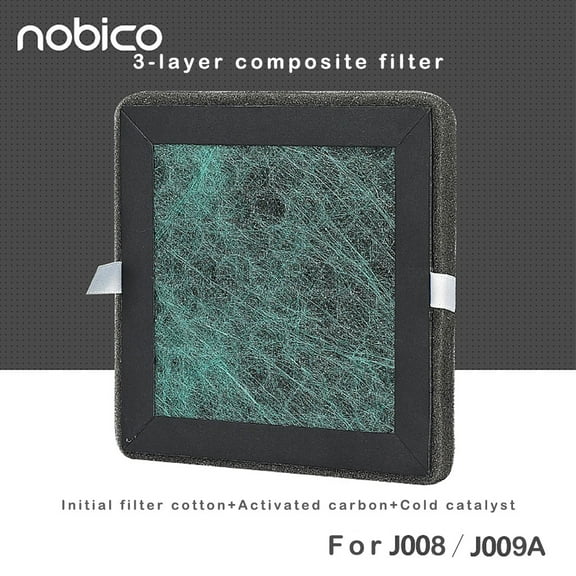 Latrodar Nobico 3-layer Composite Filter For J008/J009A Negative Purifier Budget-Friendly Black 4.8x4.8 Inch Home Decor