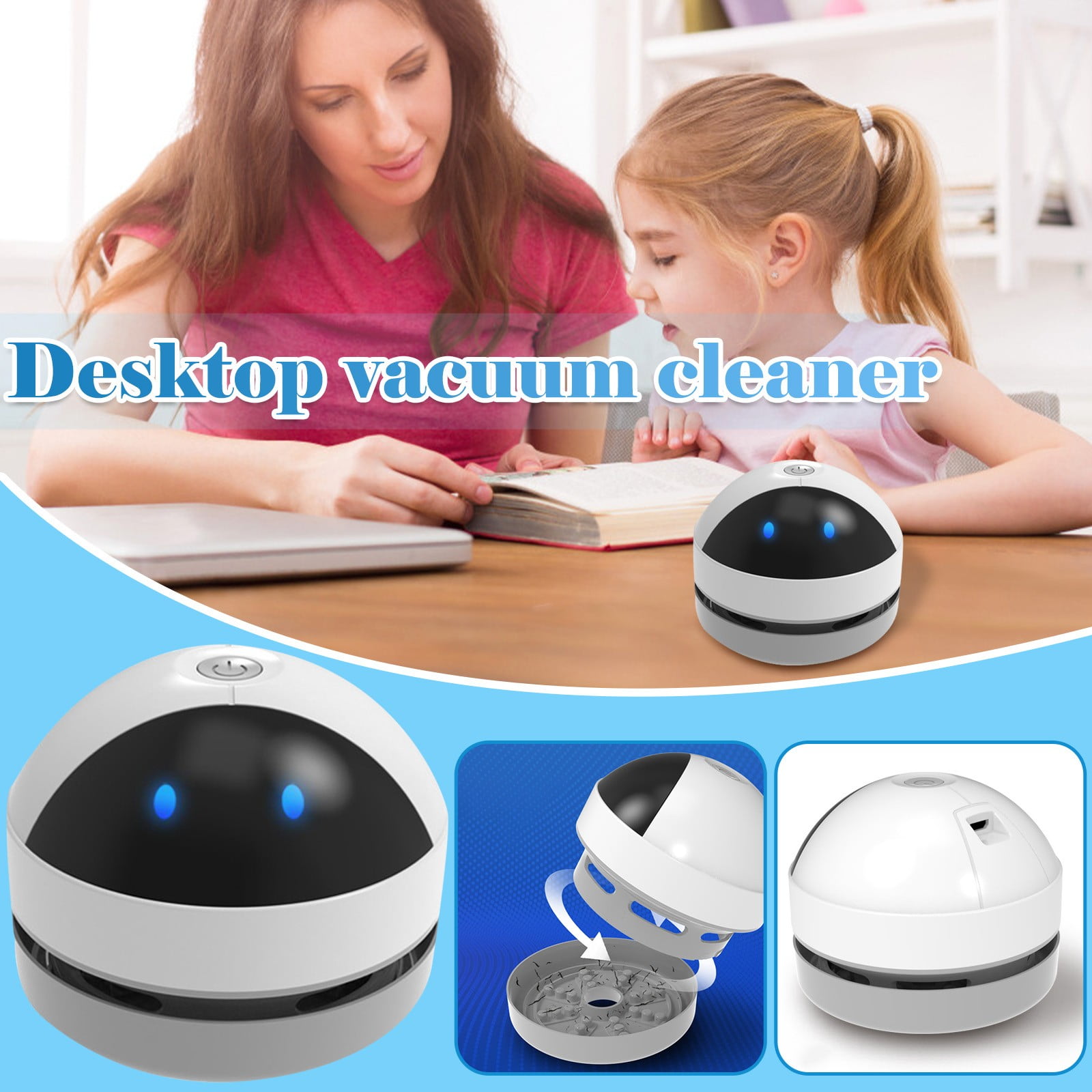 Latrodar Vacuum Cleaner Desk Office-Home Table Sweeper Desktop Cleaning Tool Safe\u0026Non-Toxic White 4.4x6 Inch Home Decor