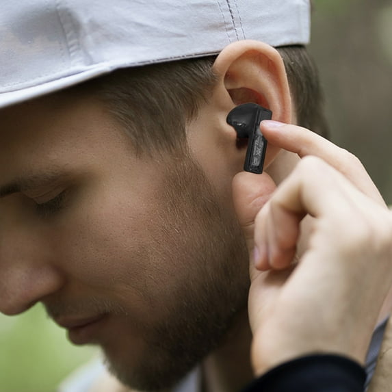 Latrodar Wireless Earbuds Bluetooth 5.3 Headphones With 4-Mics Clear High Durability und With LED Display Black 4x2 Inch Home Essentials