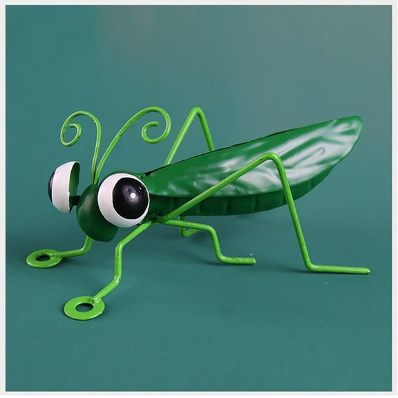 Latrodar Simulation Locust Ornament Iron Novelty den Garden Decoratio Green Home Tools