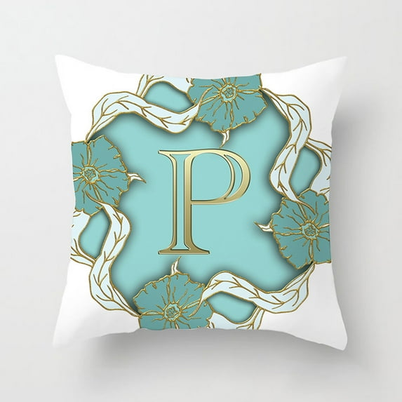 Latrodar Pillow Covers Alphabet Decorative Pillow Upgraded owers Cushion Covers Multicolor 17.6x8.8 Inch Home Decor