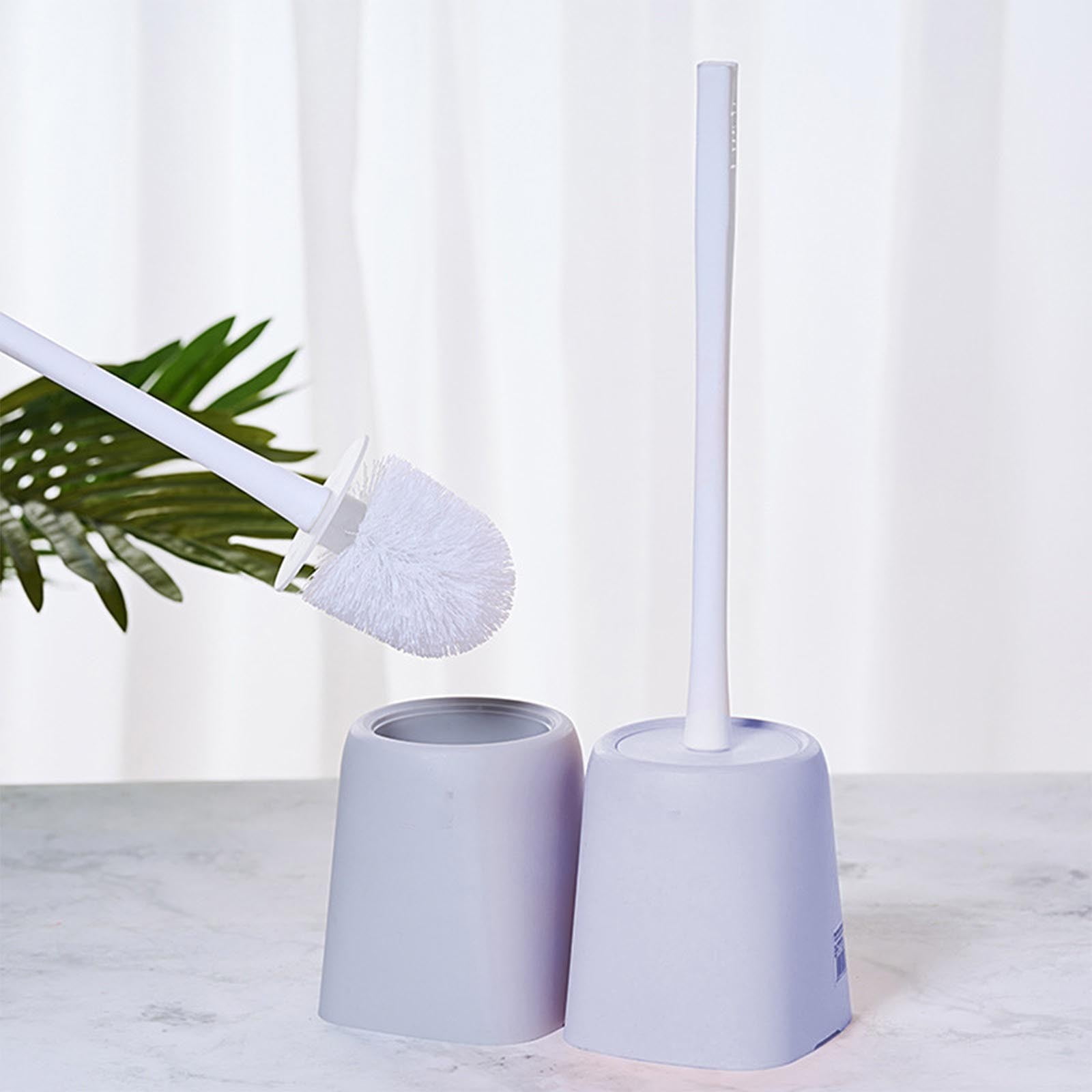 Black and Friday Deals DPTALR Gray PVC Toilet Brush Bristle Dead Spots