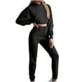 thumbnail image 1 of Black&Friday Deals Dyegold Short Set Ladies Women 2 Piece Outfits Sets Ladies Sweatsuits Sets Cotton Linen Fall Fashion ​Prime Day 2023 ​Christmas ​Lounging Outfits For Women Set, 1 of 6