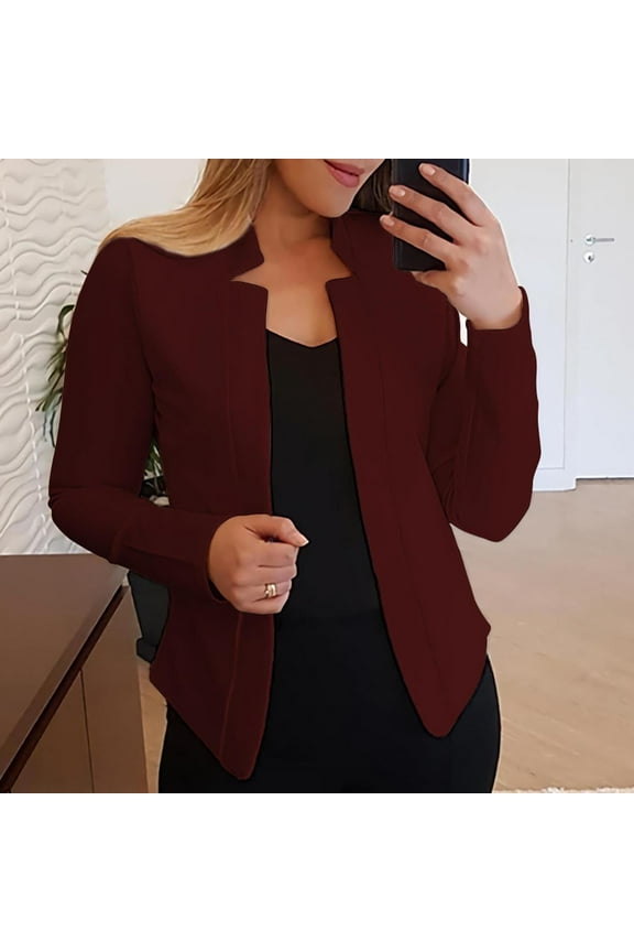Blazer Jackets for Women Open Front Long Sleeve Work Office Casual Blazers Work Office Suit Dressy Lightweight Jackets Outfits Fall Winter