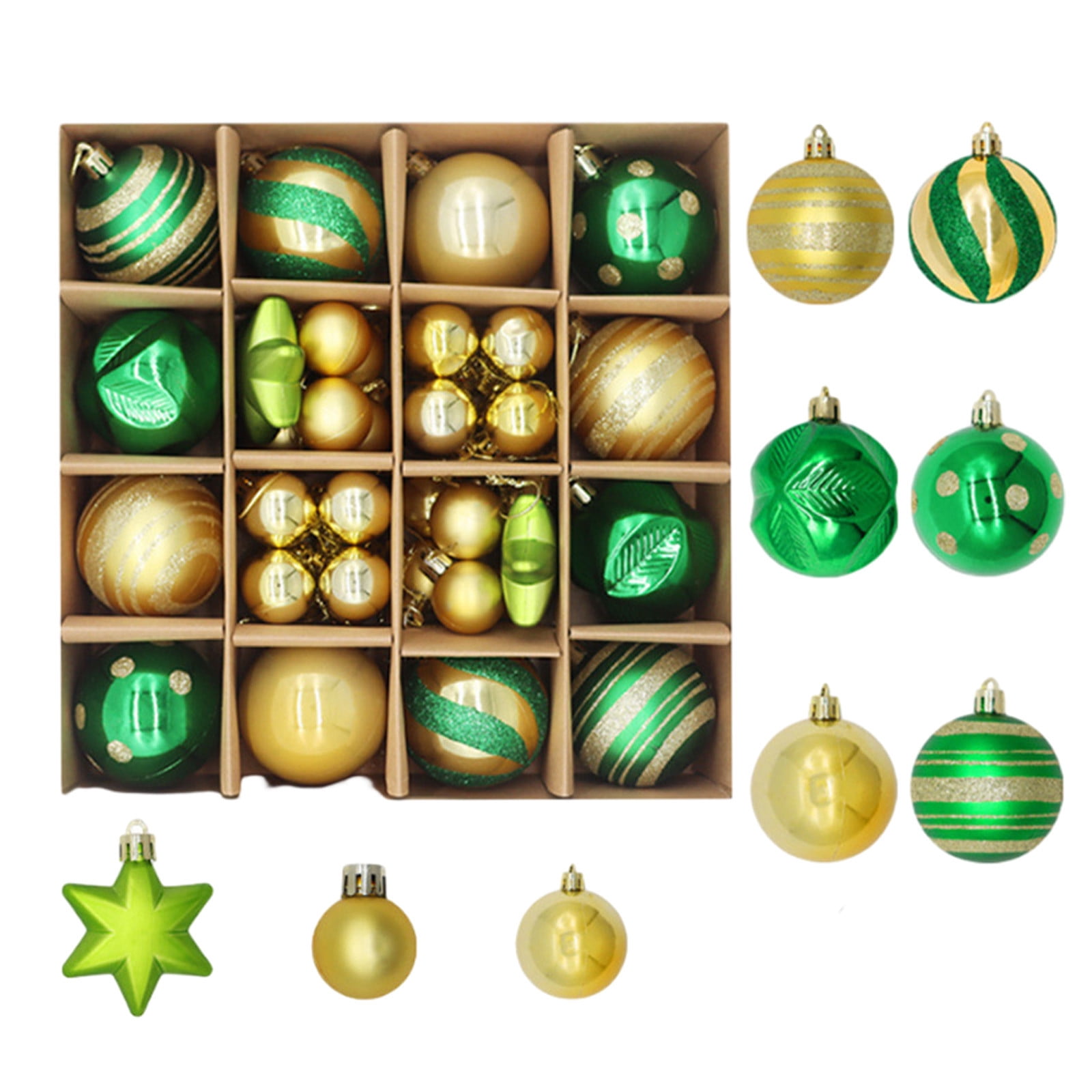 Black and Friday Deals! Feltree 42Pcs Christmas Balls Ornaments for Xmas Tree, Delicate