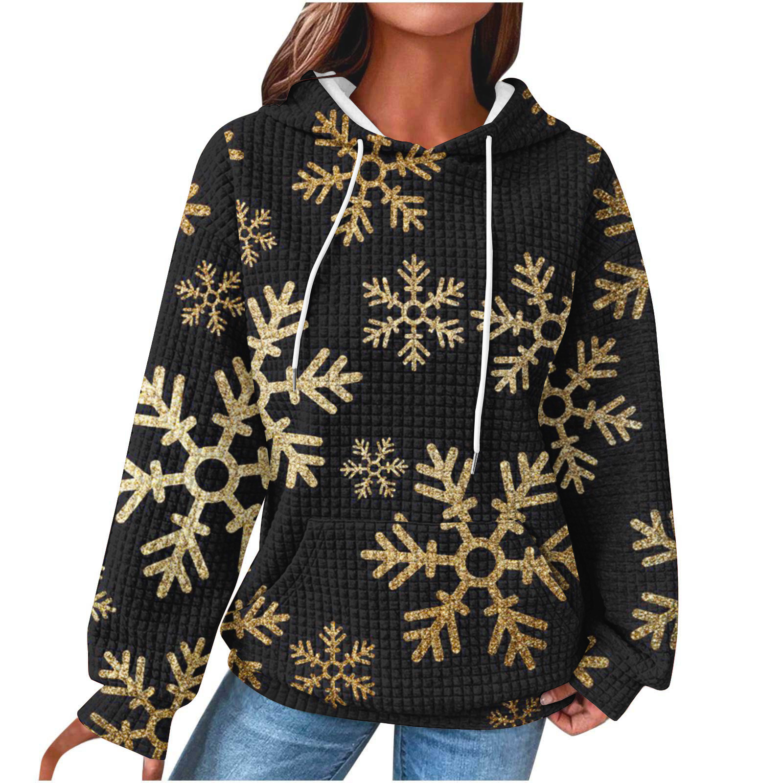 Black and Friday Deals Hueook Hooded Sweatshirts for Women Fall Winter