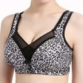thumbnail image 1 of Black and Friday Deals Idoravan Wireless Bras for Women Clearance Women Bras Plus Size Behind Buckle Comfortable Breathable Exhaust Base Non-Steel Ring Underwear Silver M, 1 of 6