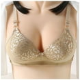 thumbnail image 1 of Clothes Idoravan Womens Plus Size $5 Woman's Fashion Plus Size Wire Free Comfortable Push Up Hollow Out Bra Underwear Beige L, 1 of 4