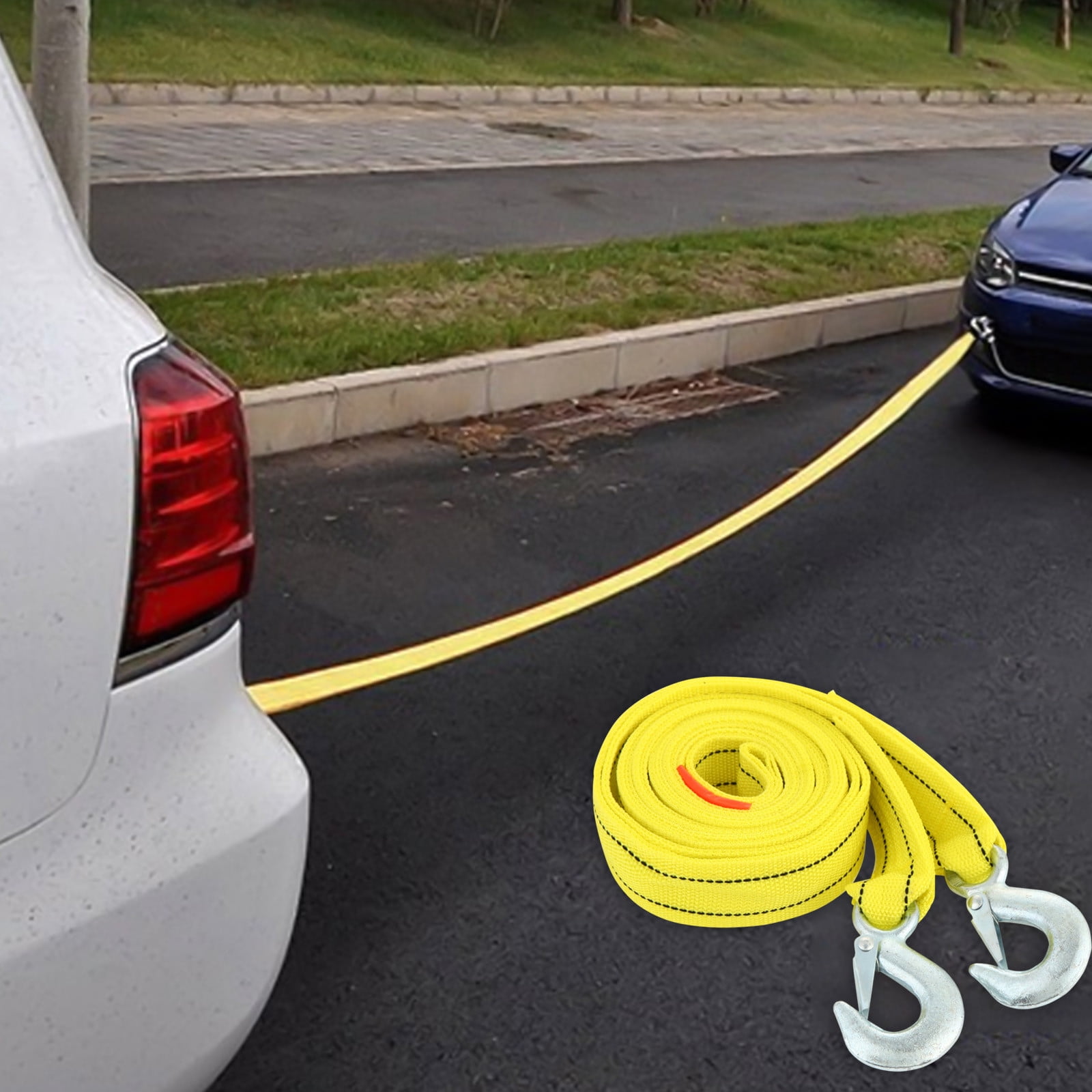 Iumwxz Heavy Duty tow Trailer Winch Strap with Snap Hook 13FT 11000 Lb Rope Strengthened Car tow Recovery Cable for Road Vehicle Truck SUV christmas home decor christmas clearance outdoors indoor