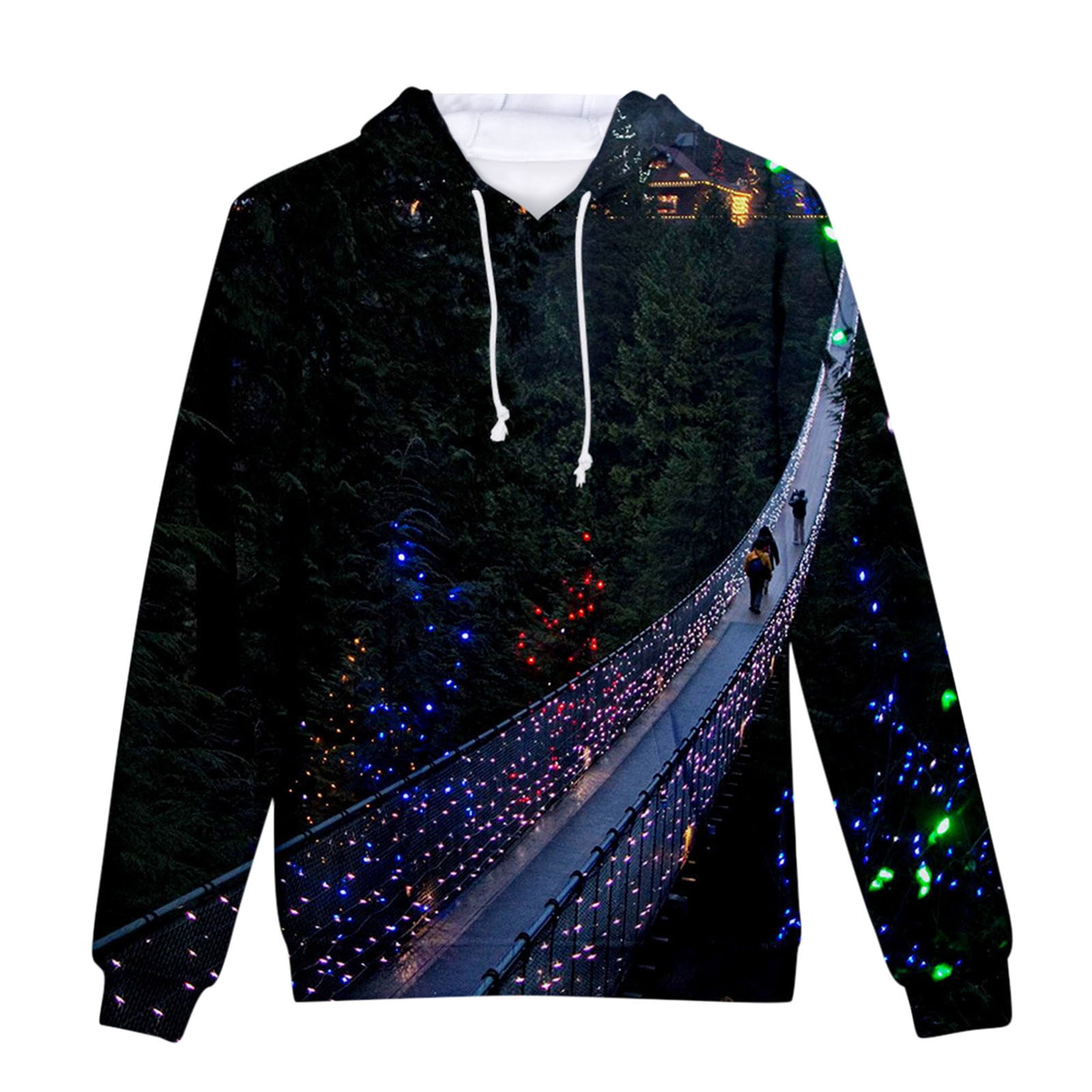 Black and Friday Deals JGTDBPO Christmas Ugly Pullover Hoodie For Men