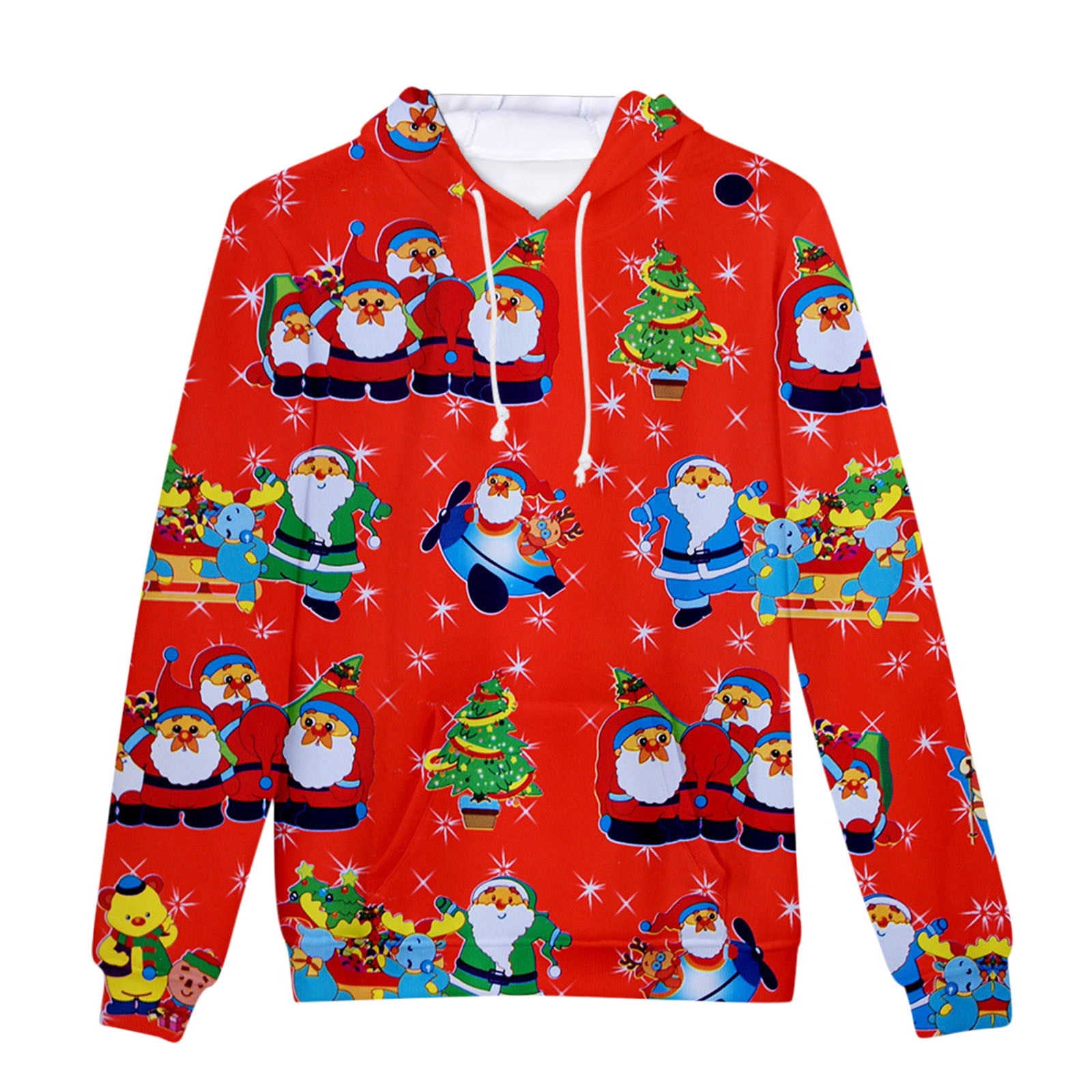 Black and Friday Deals JGTDBPO Christmas Ugly Pullover Hoodie For Men