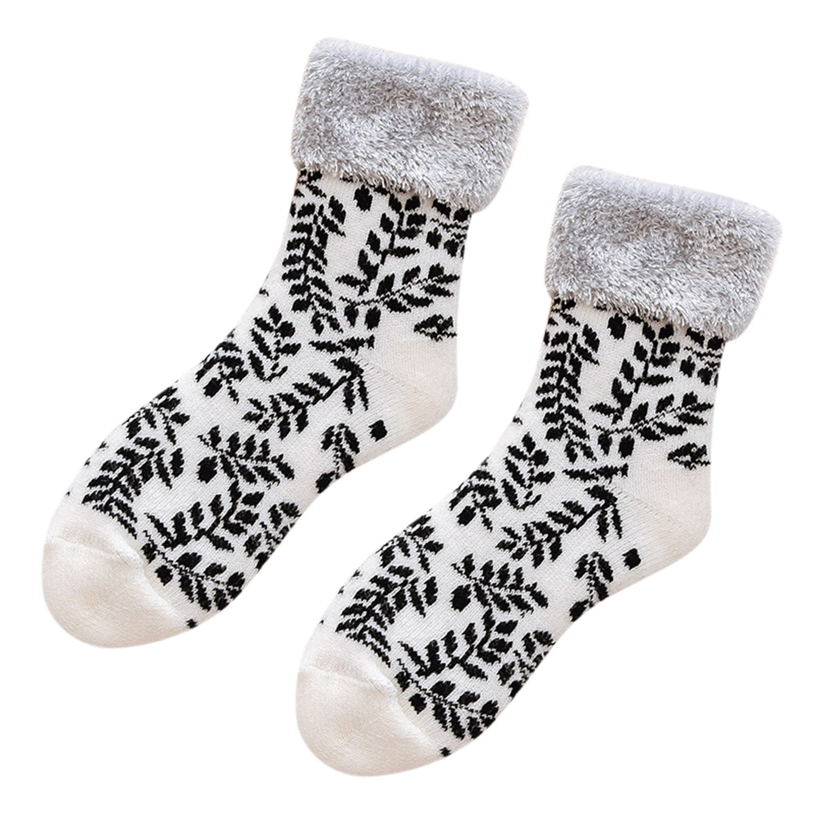Black and Friday Deals JGTDBPO Fuzzy Slipper Socks For Women Winter