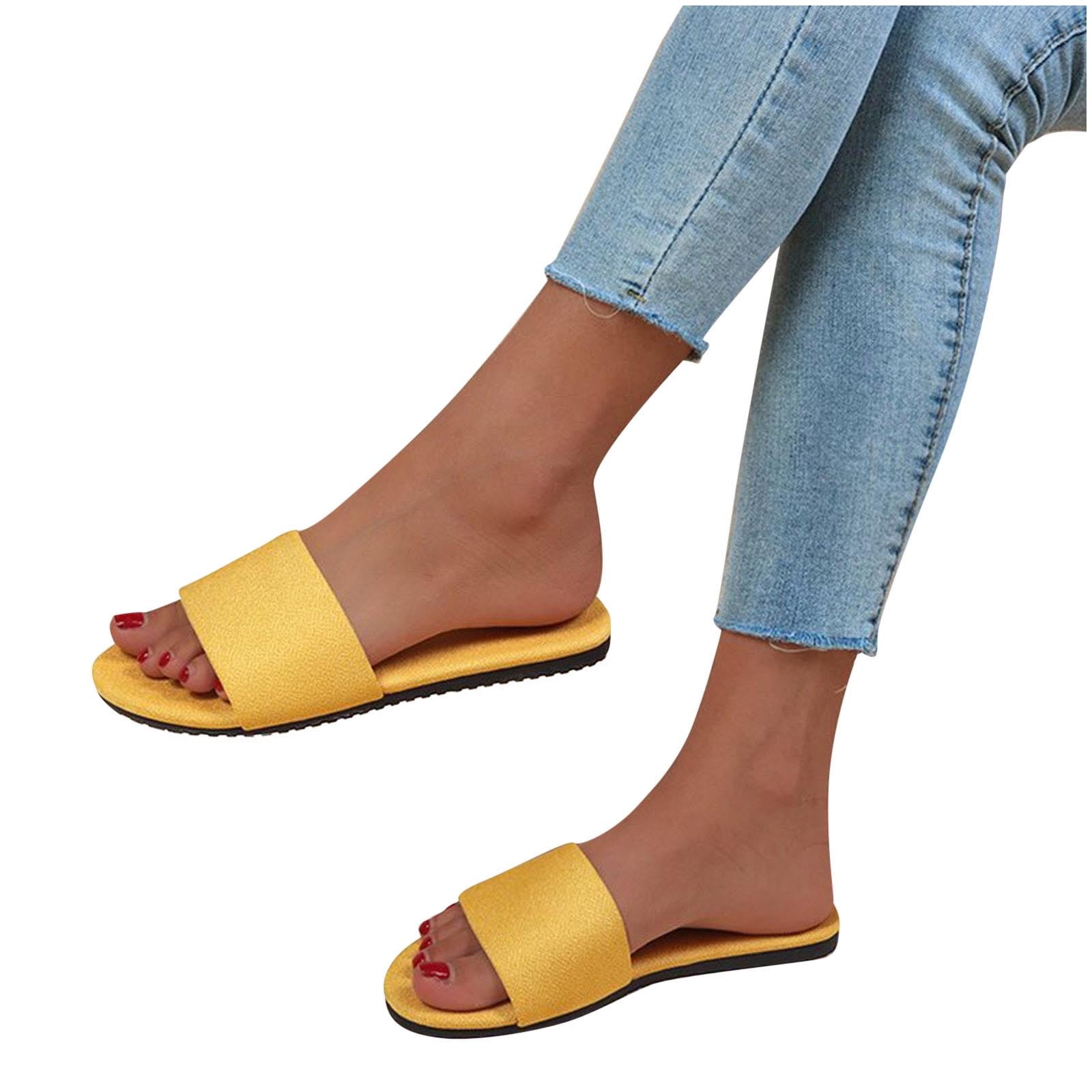Black for Friday Deals! KBODIU Women's Flat Sandals Extremely Comfy