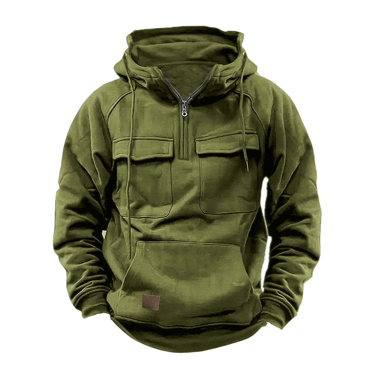 Black and Friday Deals Men Tactical Sweatshirt Quarter Zip Cargo
