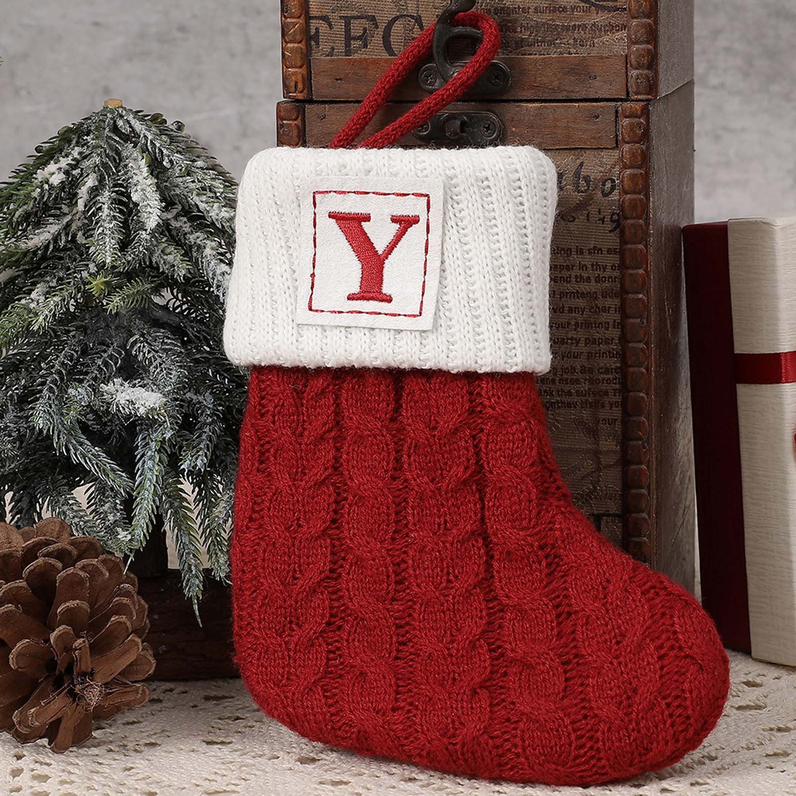 Cyber_Monday Deals!Nrmrqz Initial Alphabet Christmas Stockings 7inch ...