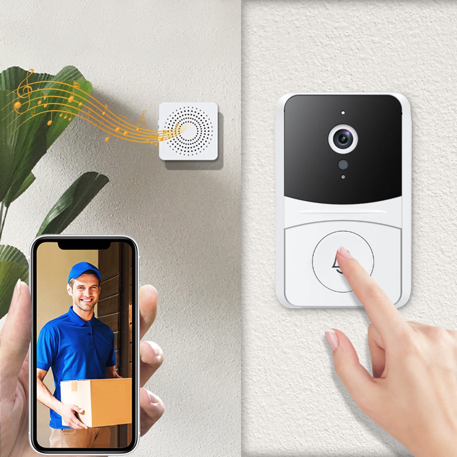 Black and Friday Deals RBCKVXZ Doorbell Camera Smart Vedio Doorbell