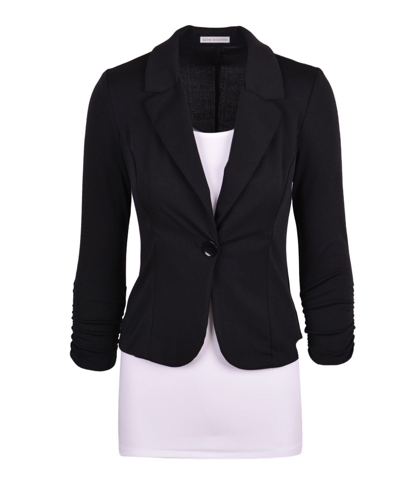 Buy LookbookStore Blazers for Women Suit Jackets Dressy 3/4 Sleeve Blazer  Business Casual Outfits for Work, Navy Blue, Small at Amazon.in