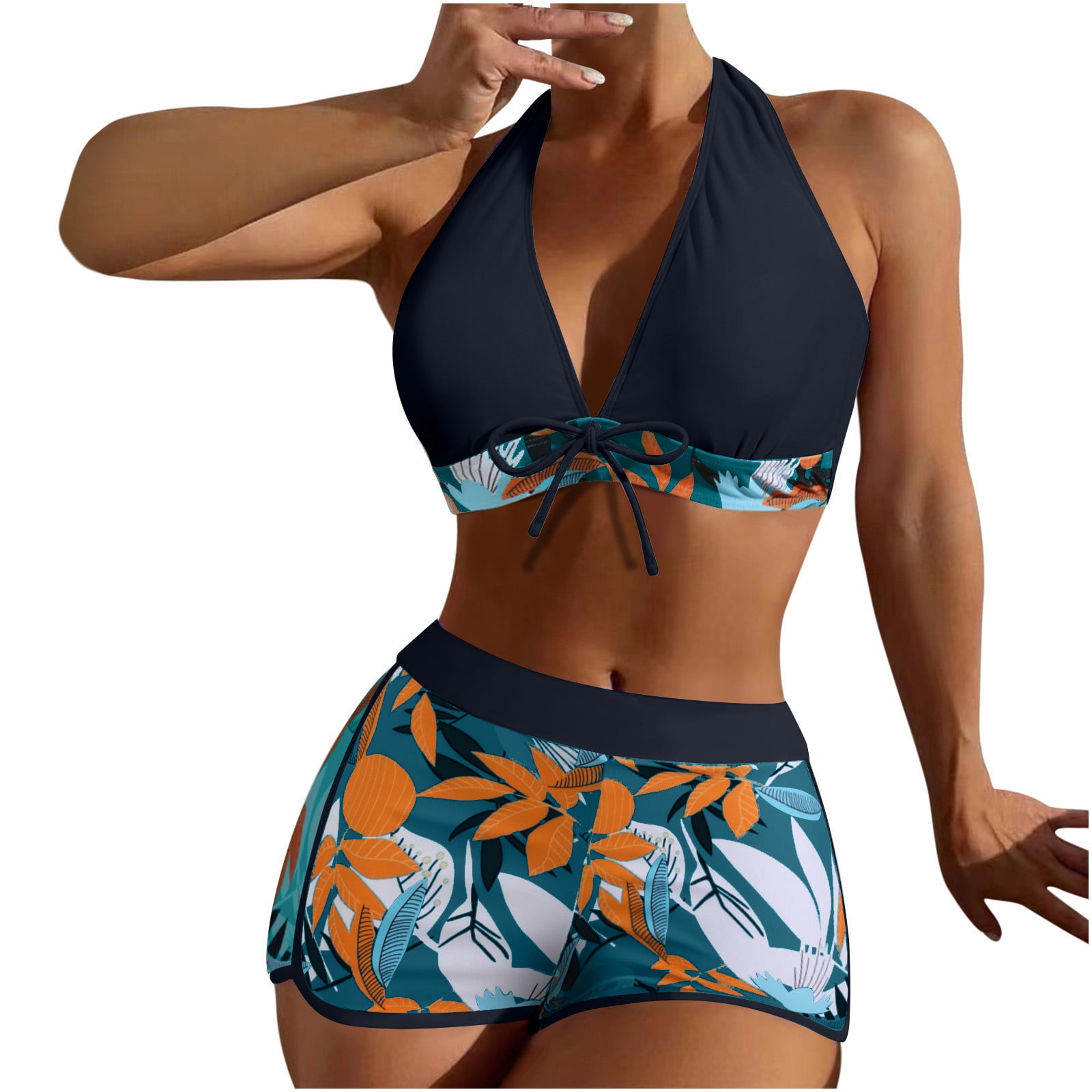  2 Piece Swimsuit Swimsuit for Women 3 Piece Flower Print Split  Bathing Suit High Waist Wrap Sexy Bikini Swimwear Cheap 2022 Special Deals One  Dollar Items Only Black : Clothing, Shoes & Jewelry