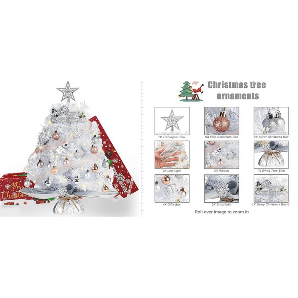 Black and Friday Deals! VWRXBZ Tabletop Mini Christmas Tree Set with