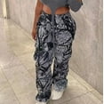 thumbnail image 1 of Women's Pants Under $5! Xqxayjr Women's Stretch Wide Leg Cargo Pants Plus Size Pants for Women Camouflage Print Business Casual Long Trousers Yoga Pants, 1 of 6