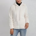 thumbnail image 1 of GaThRRgYP Jackets for Women with Hood,Women's Casual Versatile Thick Warm Long-sleeved Hooded Jacket White L, 1 of 9