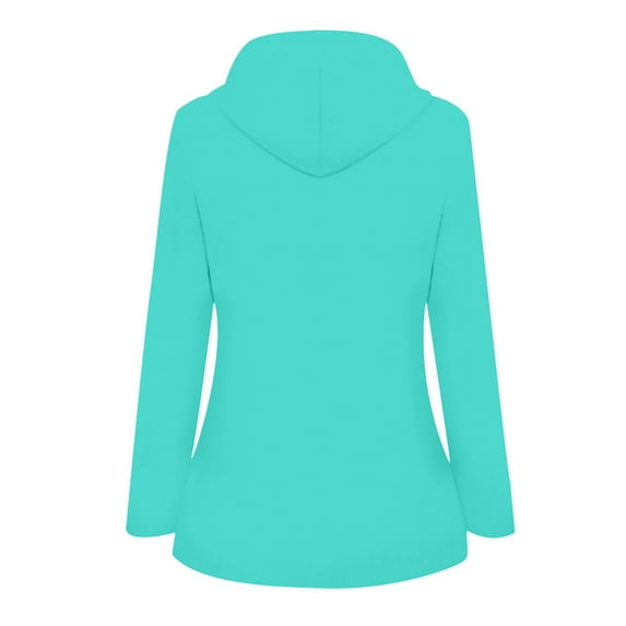 LEAVINGSUO Sweaters for Women Cardigan for Women Women Solid Rain Jacket Outdoor Plus Size Hooded Raincoat Windproof Green XXXL
