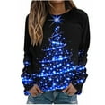 thumbnail image 1 of gakvbuo Ugly Christmas Sweater for Women 2024 Funny Christmas Sweatshirt Crewneck Xmas Print Long Sleeve Blouse Party Pullover Sweatshirt Tunic Tops Hoodless Shoulder Sweatshirt Gifts for Christmas, 1 of 6