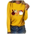 thumbnail image 1 of Black and Friday Deals pimelu Christmas Shirts Clearance Womens Christmas Tops Ladies Classic Plaid Xmas Graphics Pullover Blouses Plus Size Lightweight Round Neck Long Sleeve Tee Shirts, 1 of 4