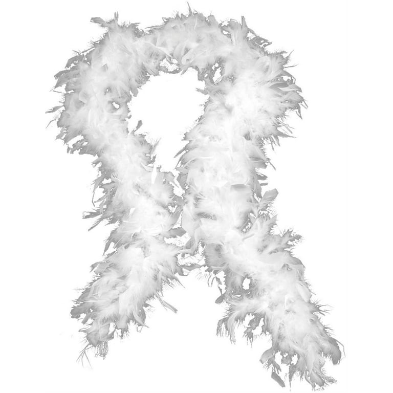 Black and Friday Deals solacol White Feather Boa Feather Boa White Boas for  Party Quality White Feather Boa Flapper Hen Night Burlesque Dance Party