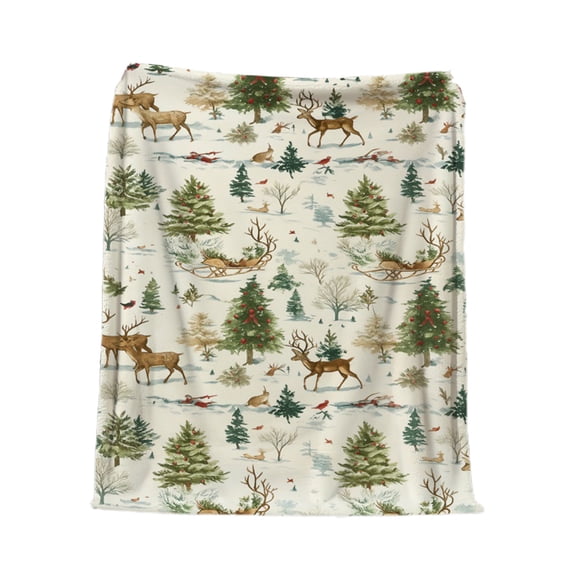 Lignoak Christmas Throw Blanket Super Soft Flannel Fleece Blanket Winter Plushs Warm Bed Blanket Christmas Sofa Bed Decoration Multicolor A