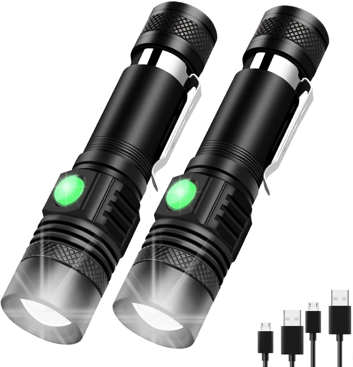 Black.Friday Rechargeable LED Flashlight,Super Bright Tactical