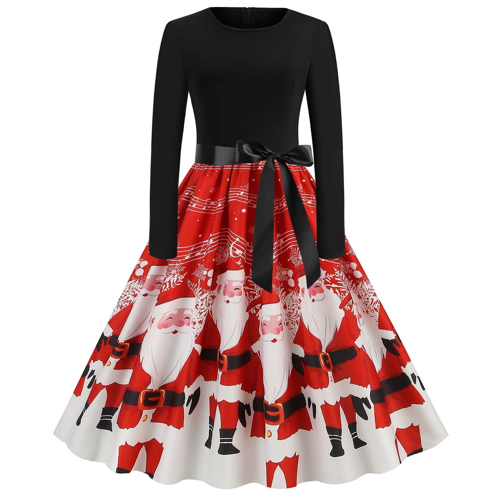 Black and Friday Sale 2024！ Christmas Dresses for Women Long Sleeve