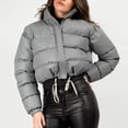 thumbnail image 1 of Black*Friday Sale ChaoHeng Puffer Jacket Womens Women's Fall and Winter Fashionable Casual Loose Solid Color Hooded Zipper Jacket Top, 1 of 7