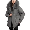 thumbnail image 1 of Black*Friday Sale ChaoHeng Women Puffer Coats Plus Size on Sale Women's Long Sleeve Padded Loose Fit Hooded Winter Puffer Jacket,Short Length, 1 of 4