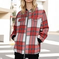 thumbnail image 1 of Black*Friday Sale Chaoheng Fall Jackets for Women 2025 Women's Plaid Striped Mid-Length Jacket,Long Sleeve Zip Up Coat with Pockets, 1 of 5