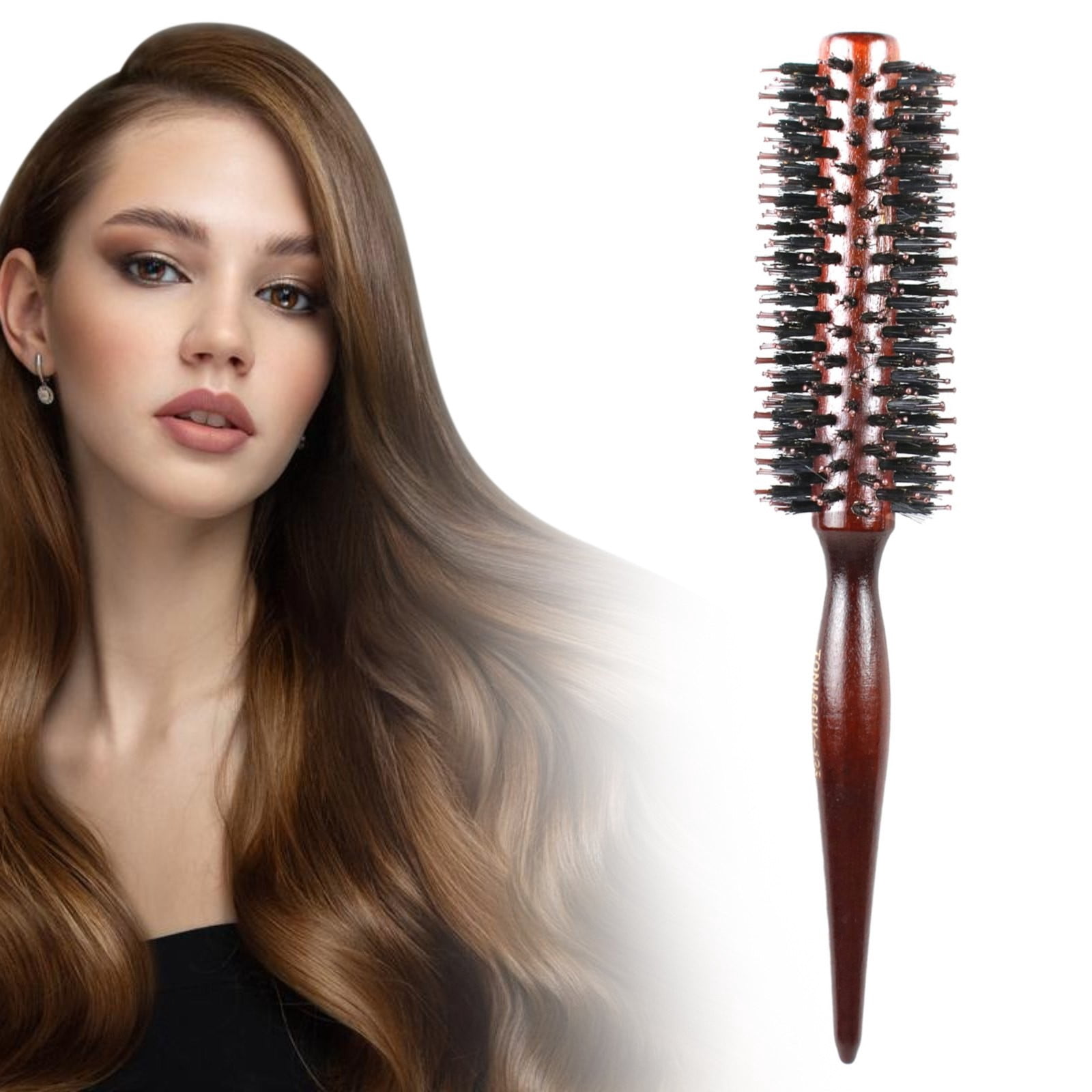 Black and Friday Sales 2024 Straight & Curler,Boar Round Hair Brush Round Hairbrush For Blow