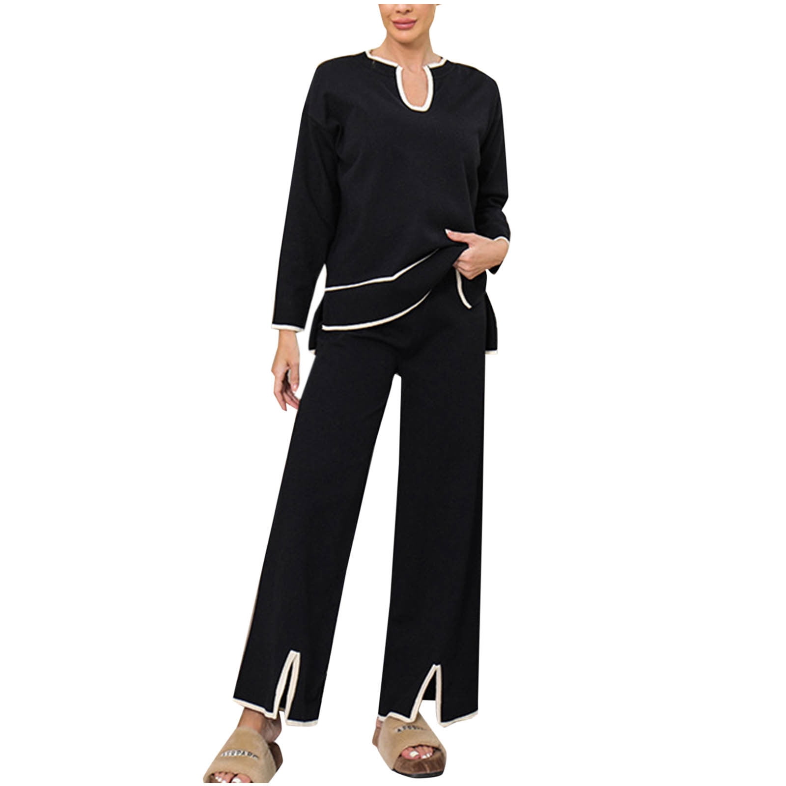 Black and Friday Sales 2024 Sweatsuits Women 2 Piece Outfit Plus Size