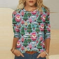 Black and Friday Sales! Xqxayjr 3/4 Sleeve Merry Christmas Tops for