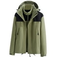 thumbnail image 1 of Black*Friday on Sale ChaoHeng Plus Size Rain Jackets for Women Women's Solid Hooded Anorak,Water Resistant Windbreaker Lightweight Hiking Jacket, 1 of 6