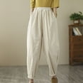 thumbnail image 1 of Black*Friday on Sale ChaoHeng Trousers Pants for Women Women's Solid Color Pocket Vintage Style Corduroy Relaxed Straight-Leg Pants, 1 of 8
