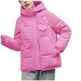 thumbnail image 1 of Black*Friday on Sale ChaoHeng Winter Coats for Women Women's Solid Color Puffer Jacket,Fashion Hooded Coat with Zip Pockets, 1 of 4