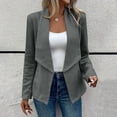 thumbnail image 1 of Black**Friday on Sale ChaoHeng Women Jackets Casual Women's Textured Tweed Jacket,Open Front Lapel Coat with Pocket Detail, 1 of 9