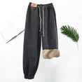 thumbnail image 1 of Black*Friday ChaoHeng Women Pants on under $5 Women's Winter Solid Color Fleece-Lined Thermal Plush Sleepwear Pajama Pants, 1 of 8